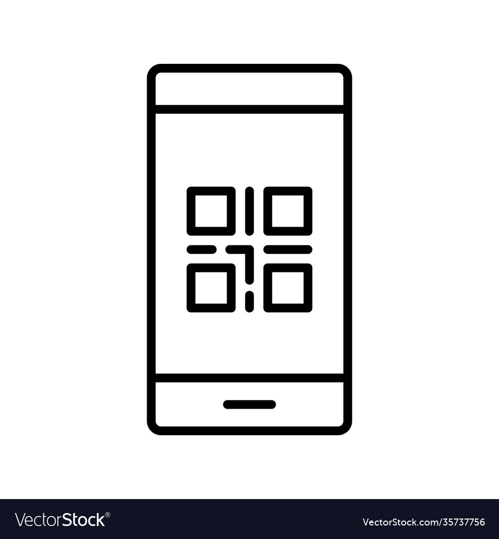 Mobile qr code scan icon