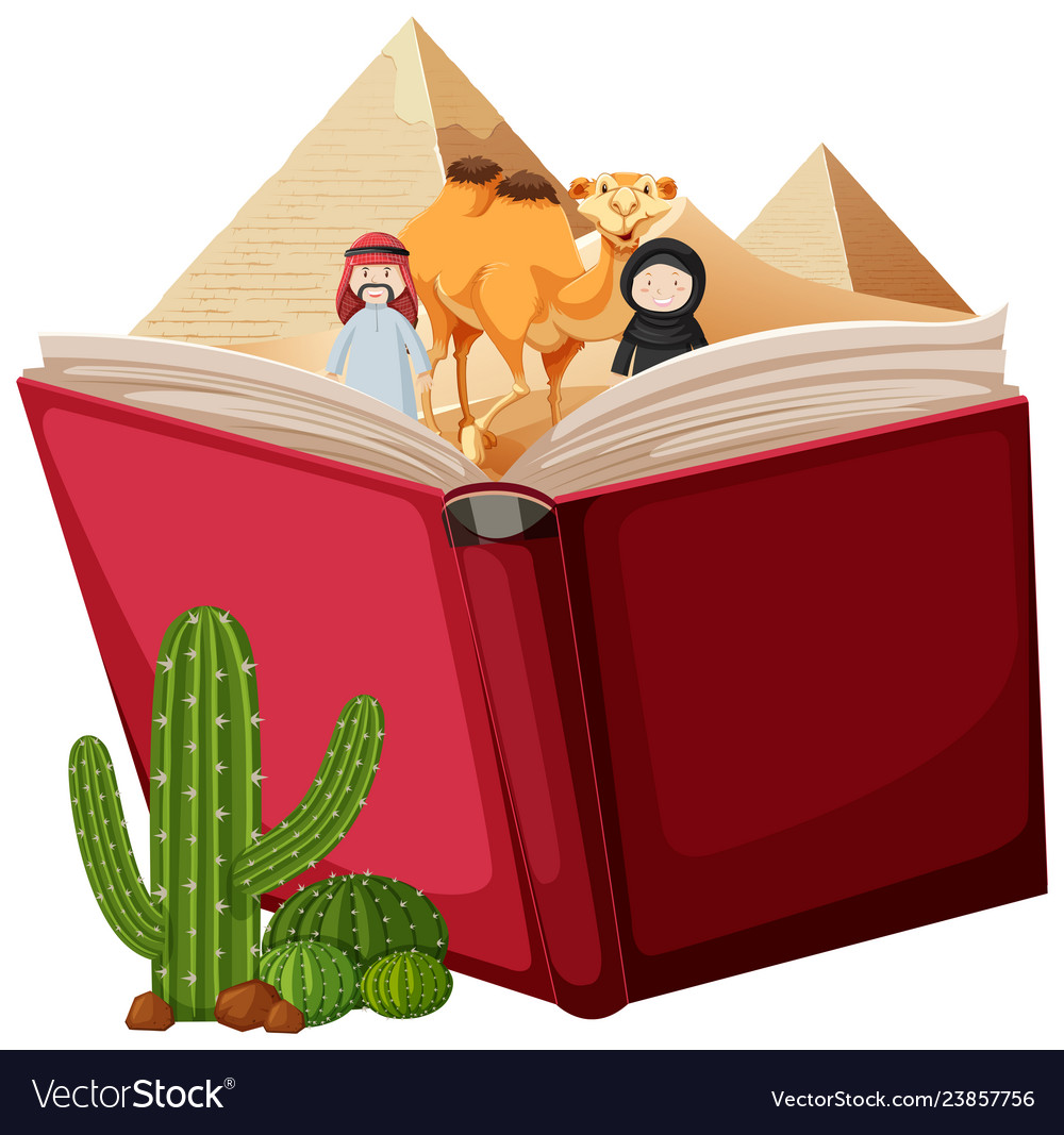 Open book desert theme