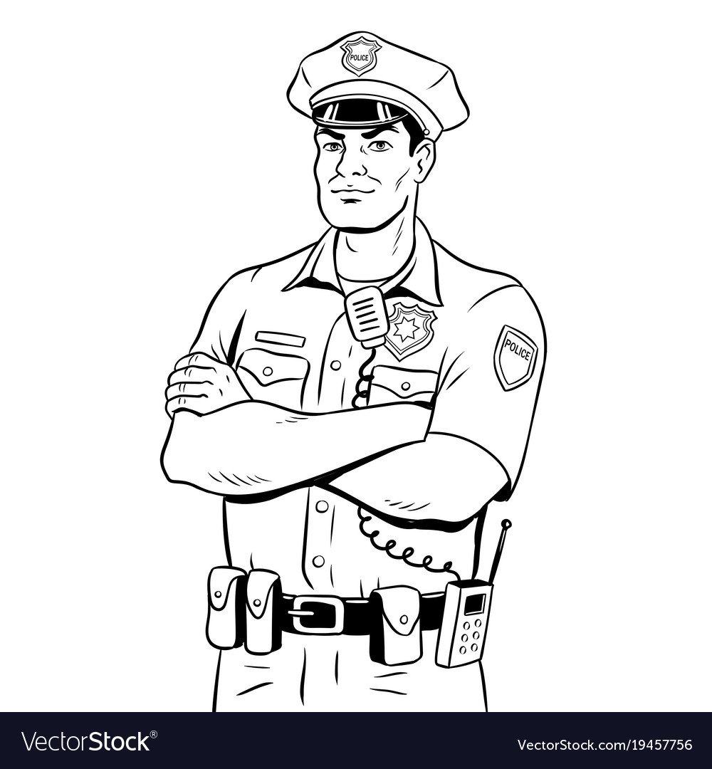 Coloring Pages Policeman Policeman Coloring Page Teknologi Kreatif Terkini
