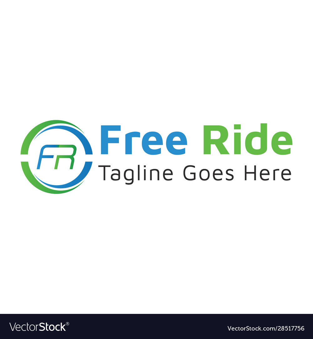 Ride simple logo design Royalty Free Vector Image