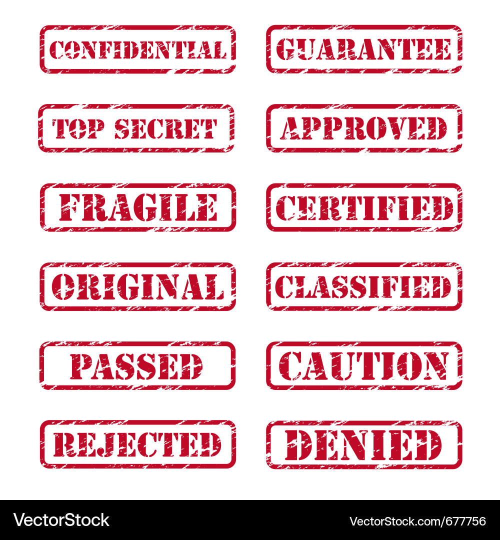 Rubber stamps Royalty Free Vector Image - VectorStock