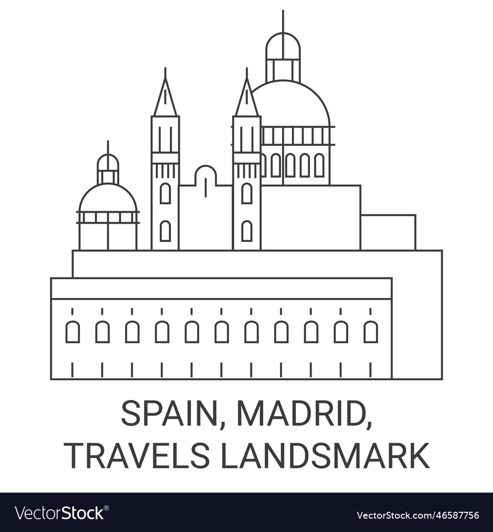 Spain madrid travels landsmark travel landmark Vector Image