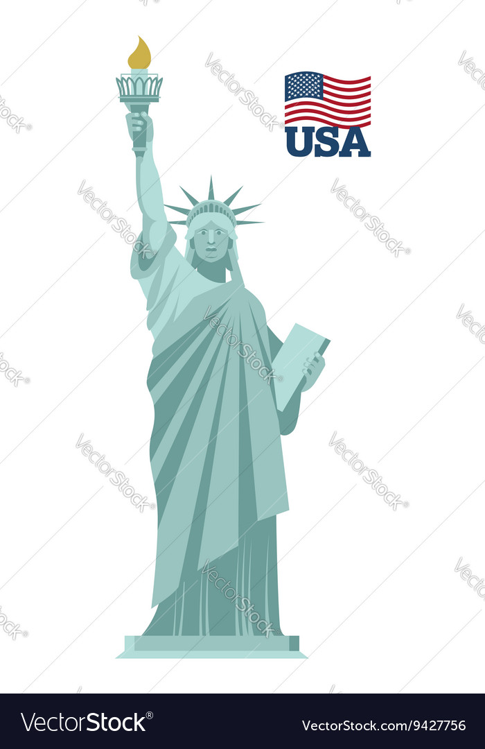 Statue of Liberty in USA National symbol of Vector Image