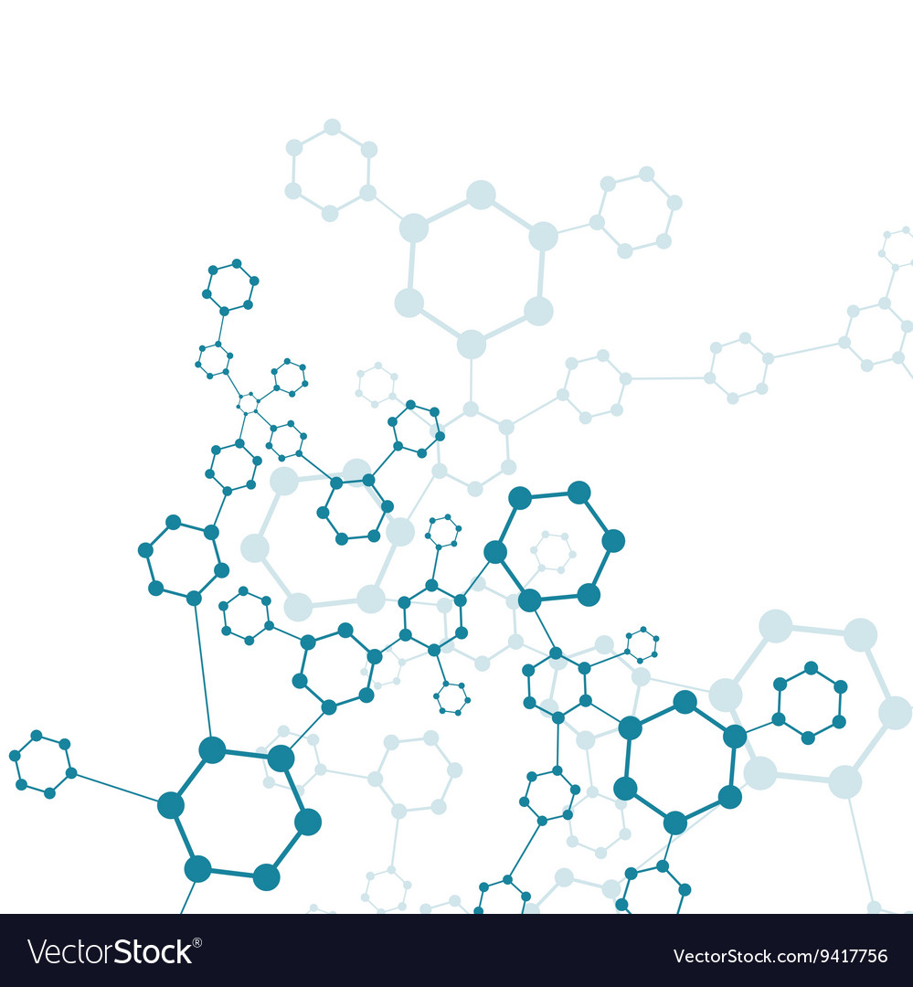 Structure molecule and communication dna atom Vector Image