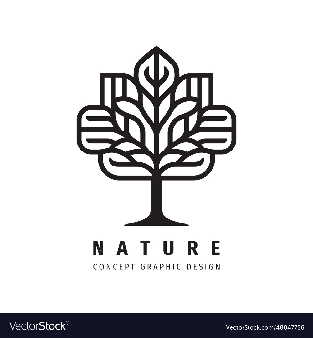 Tree concept logo graphic design nature graphic Vector Image