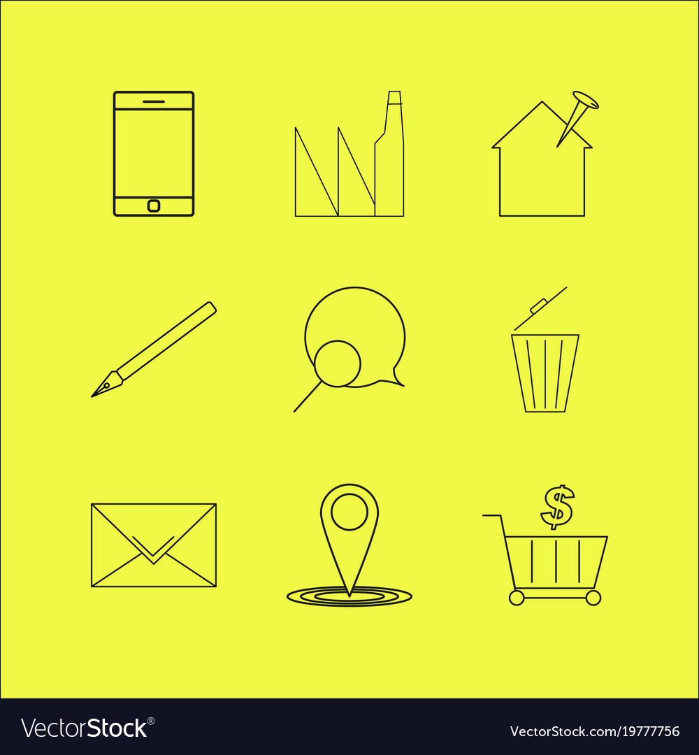 Web linear icon set simple outline icons
