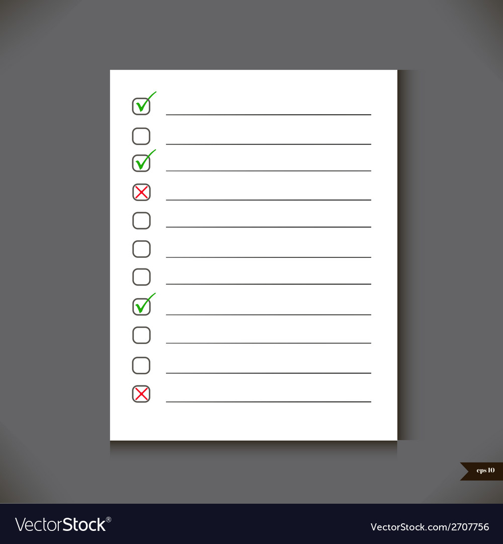 White notebook with lines and place for marks