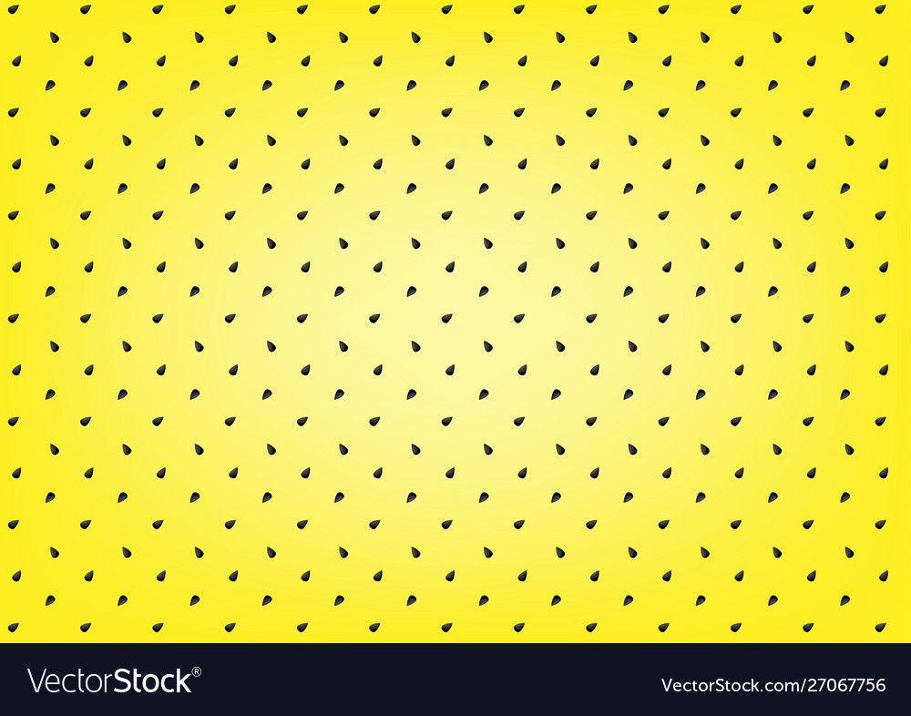 Yellow background watermelon with black seeds vector image Yellow background watermelon with black seeds