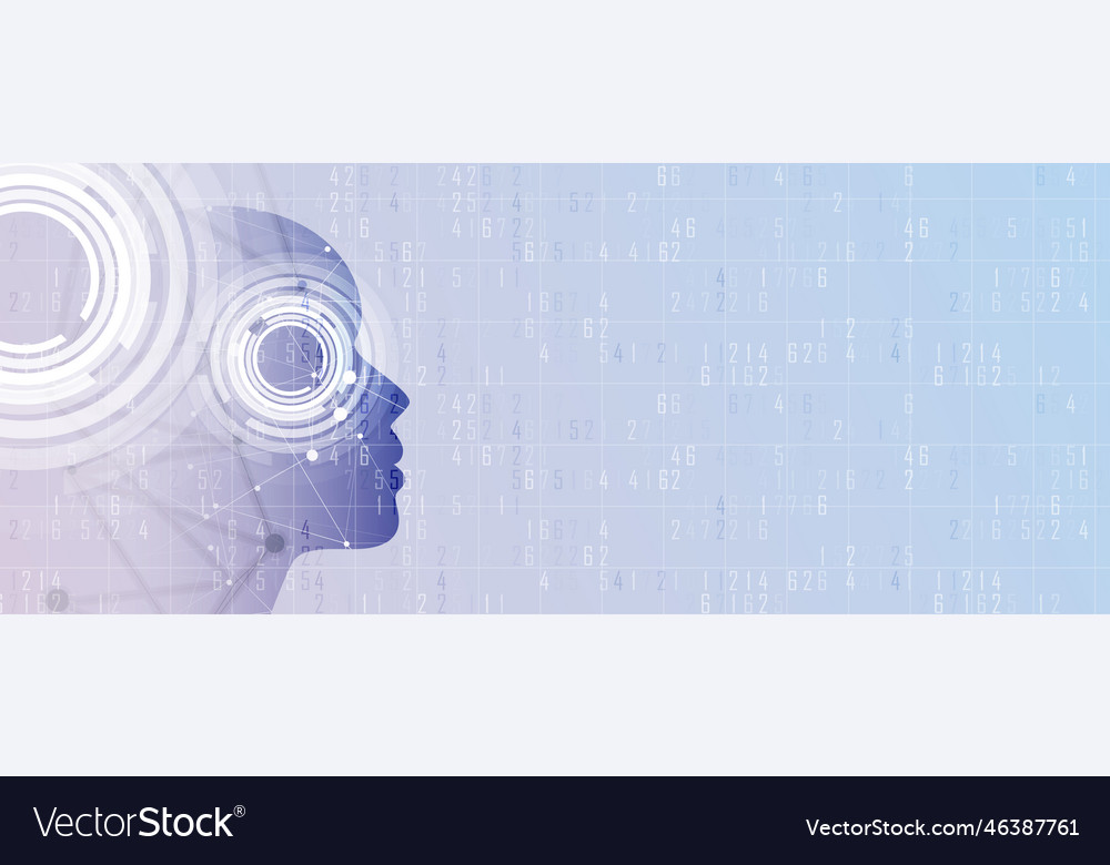 Artificial intelligence technology web background Vector Image Artificial intelligence technology web background