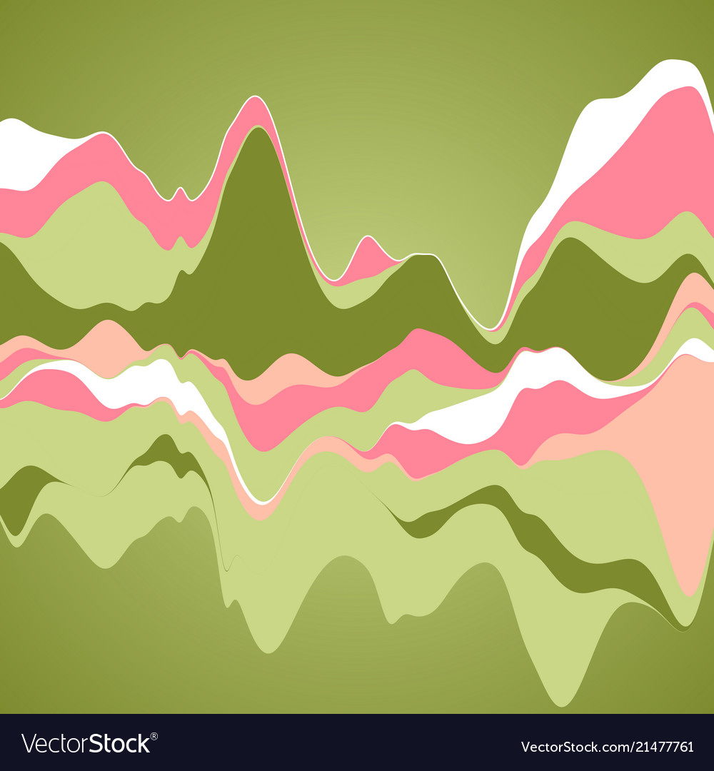 Big data visualization streamgraph futuristic vector image Big data visualization streamgraph futuristic