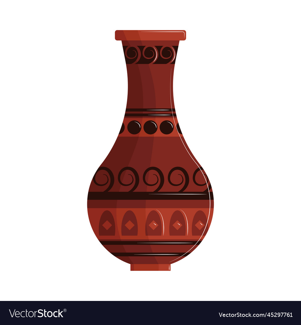 Ceramic jar greek culture Royalty Free Vector Image