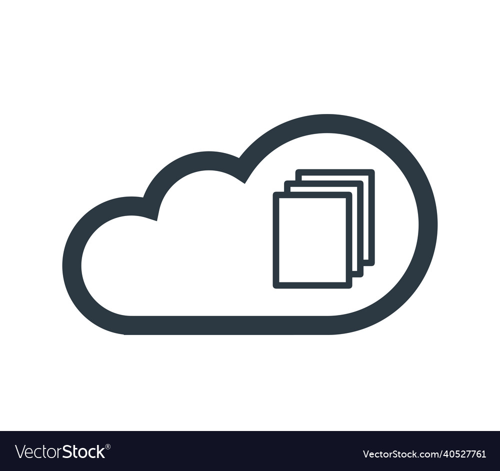 Cloud computing and documents vector image Cloud computing and documents
