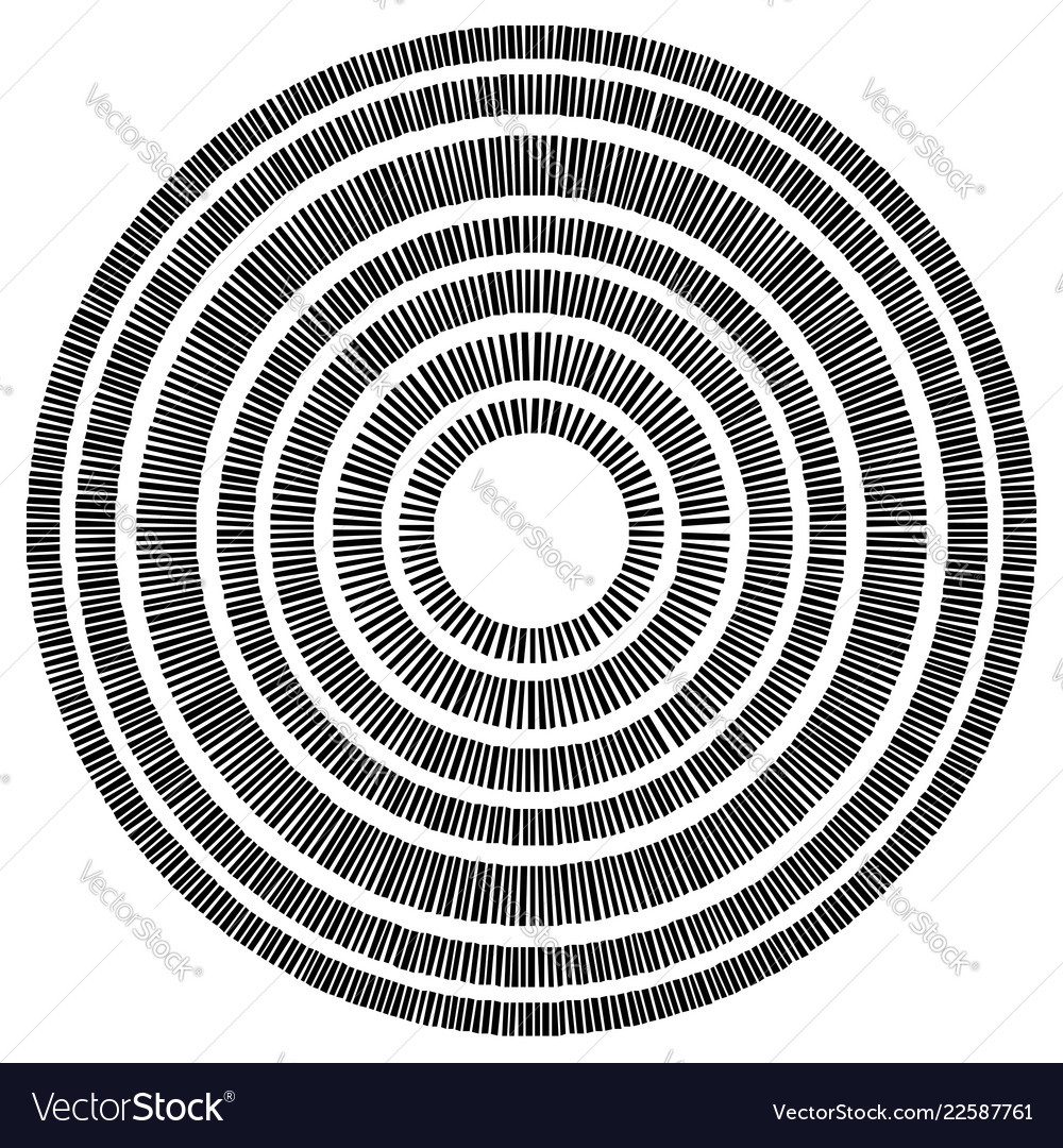 Concentric circle element made of rectangles vector image Concentric circle element made of rectangles