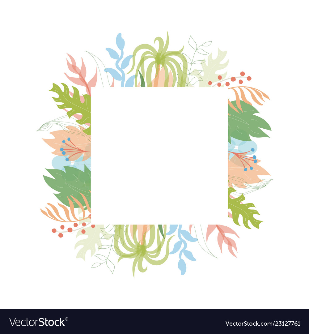 Floral greeting card template Royalty Free Vector Image