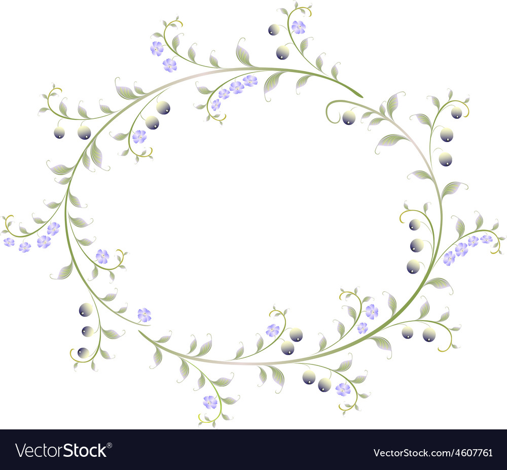 Frame in the shape of an ellipse berries