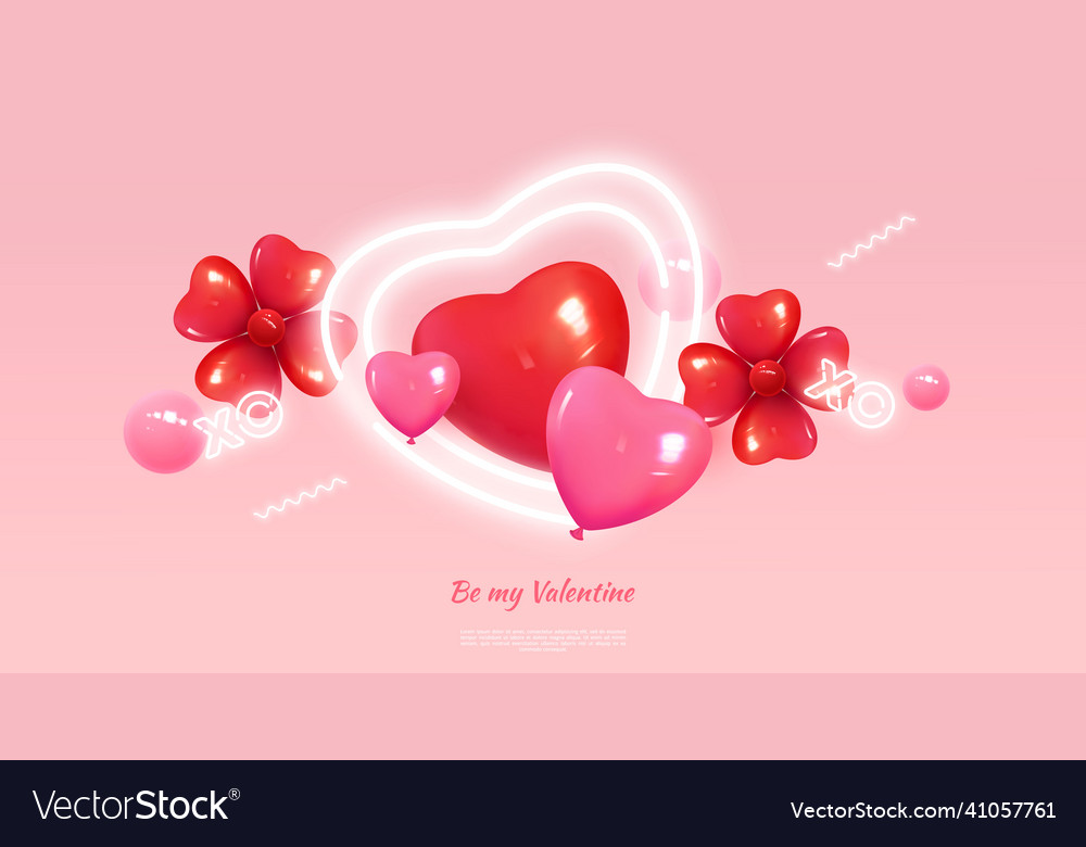 Happy valentine s day romantic composition