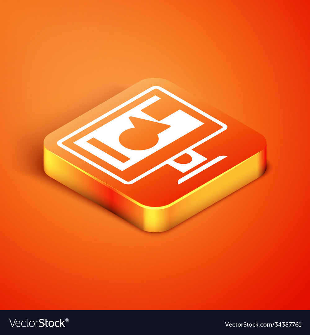 Isometric computer monitor screen icon isolated Vector Image Isometric computer monitor screen icon isolated