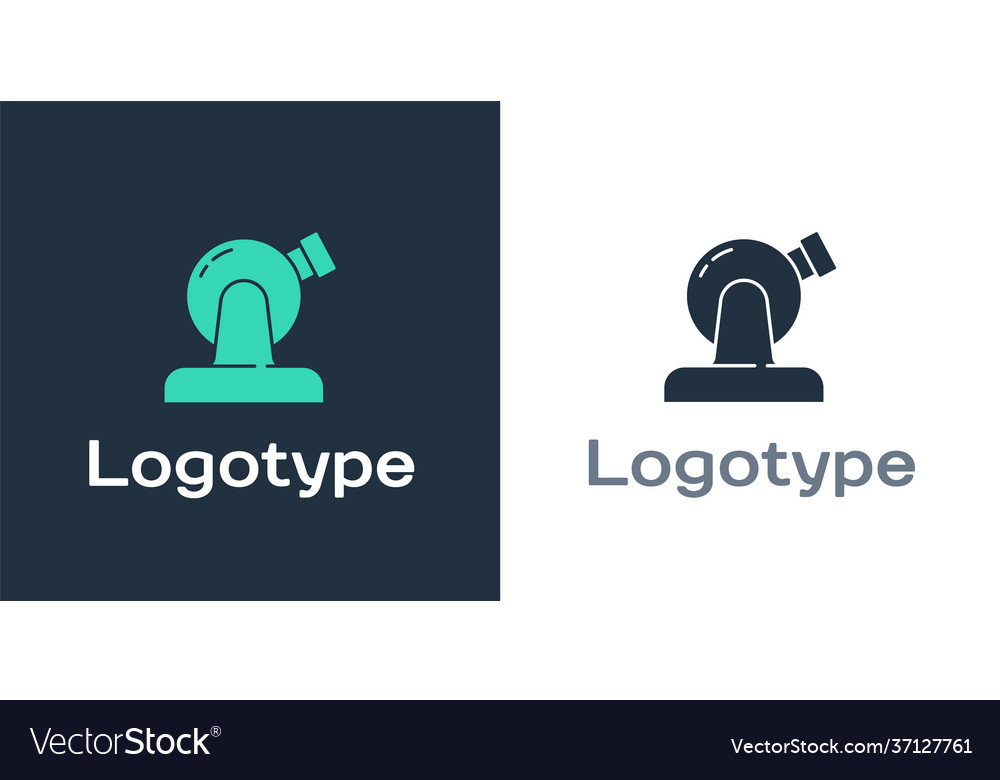 Logotype astronomical observatory icon isolated