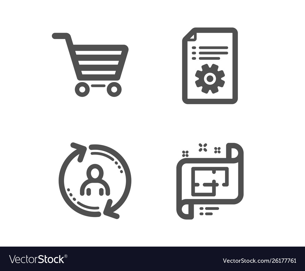 Market sale technical documentation and user info vector image Market sale technical documentation and user info