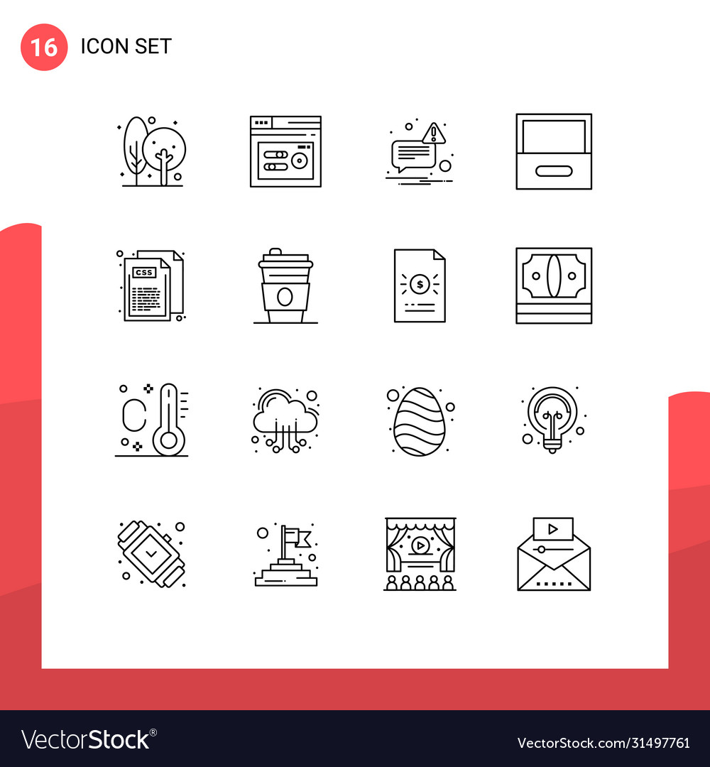 Outline pack 16 universal symbols web code