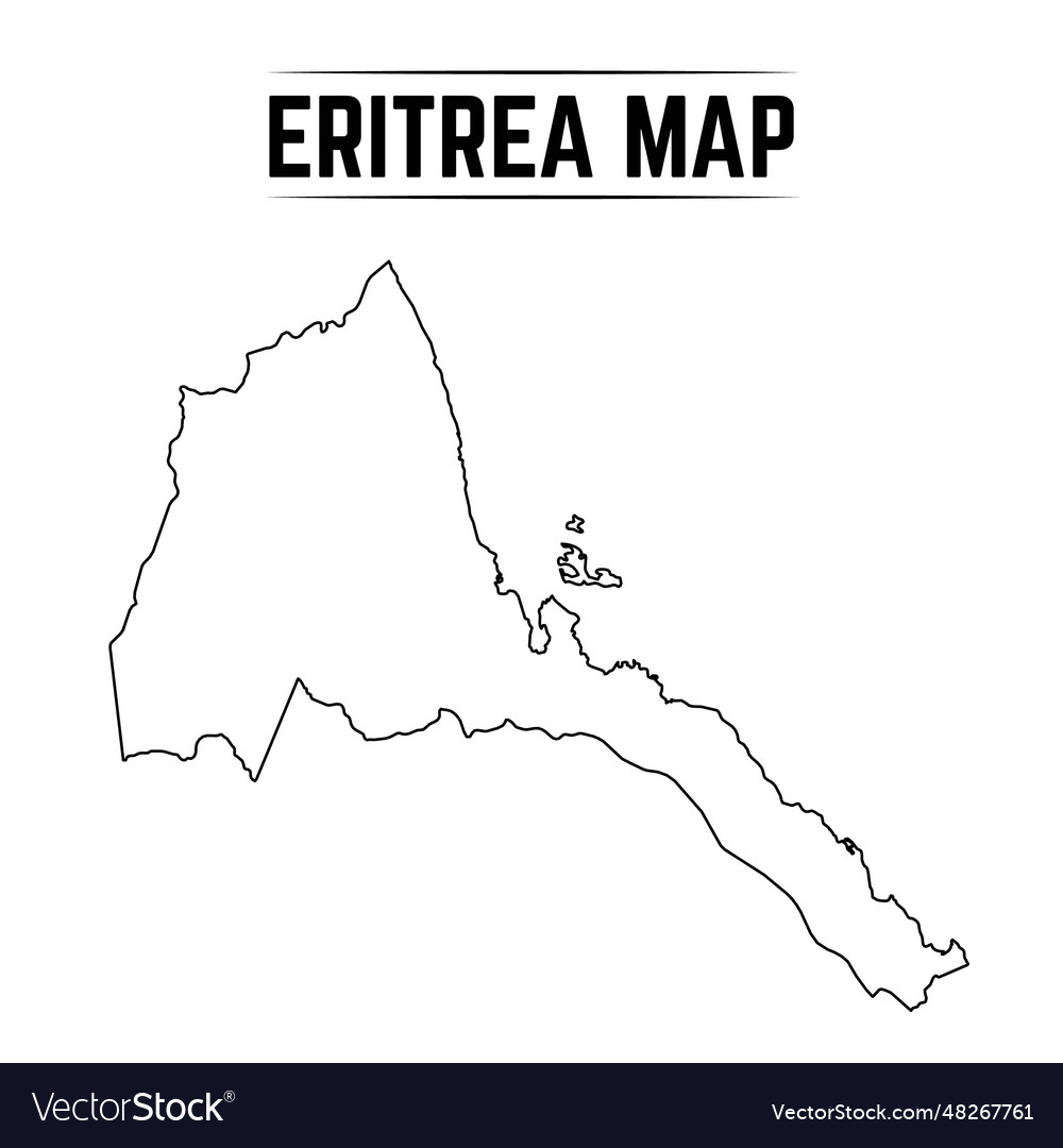 Outline simple map of eritrea