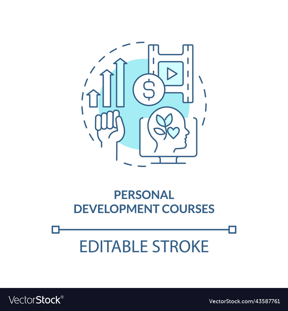 Personal Development Courses Turquoise Concept Vector Image