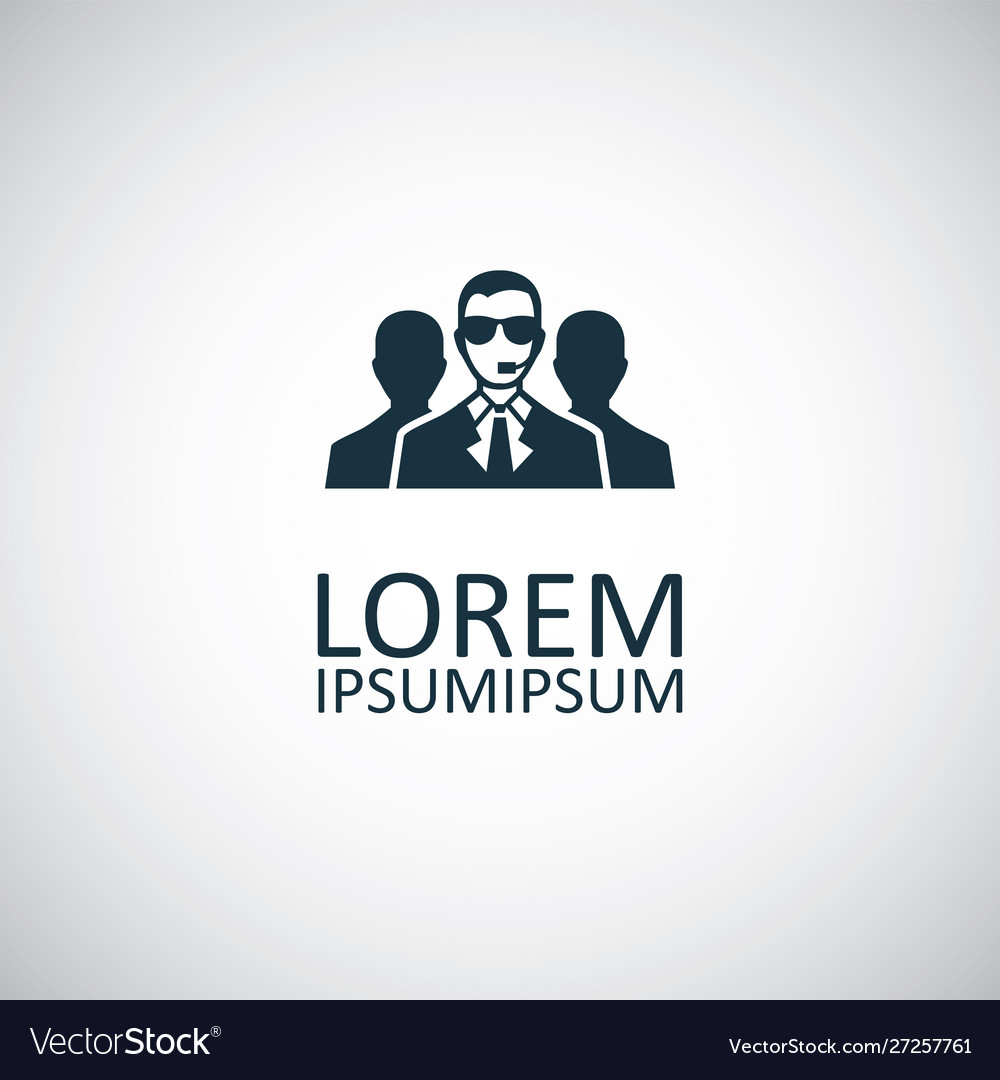 Security guard icon for web and ui on white