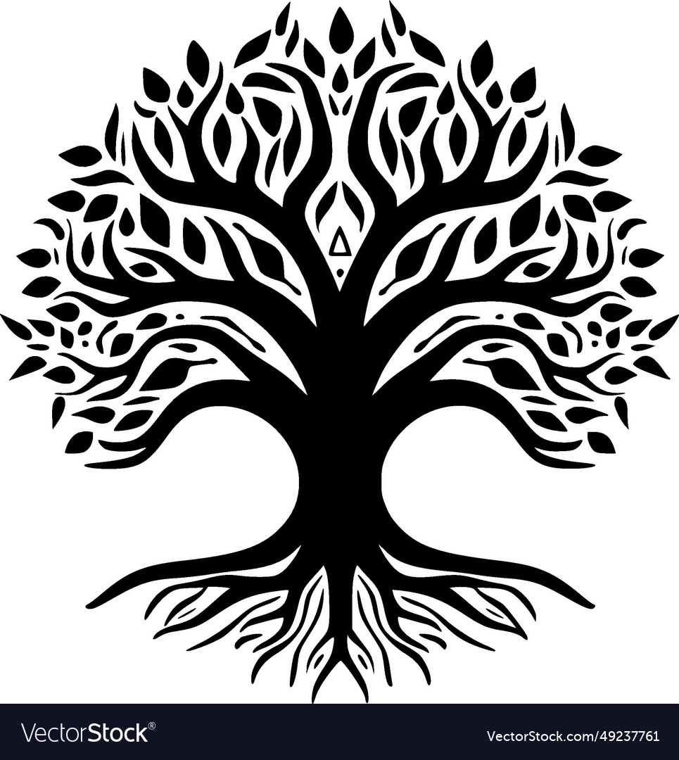 Tree of life - black and white