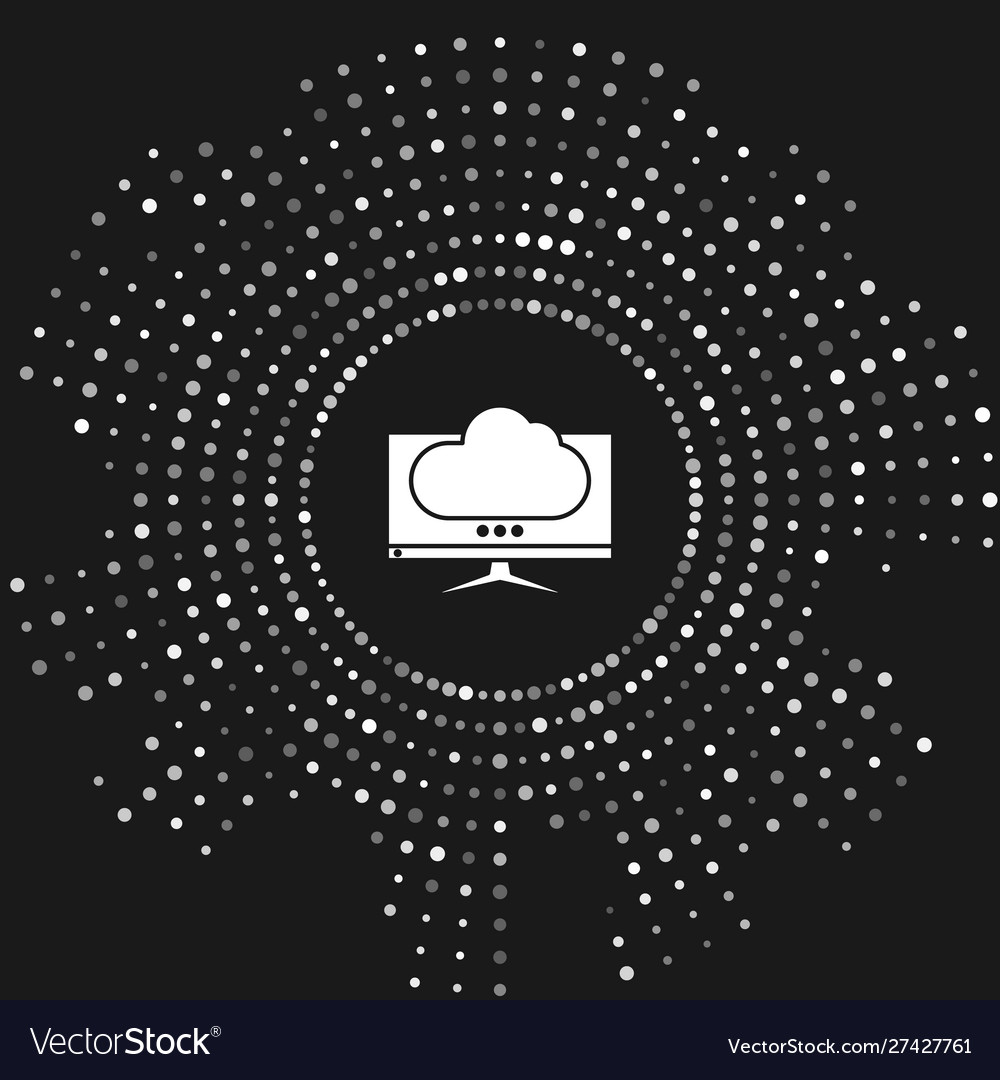 White computer monitor screen icon isolated Vector Image White computer monitor screen icon isolated