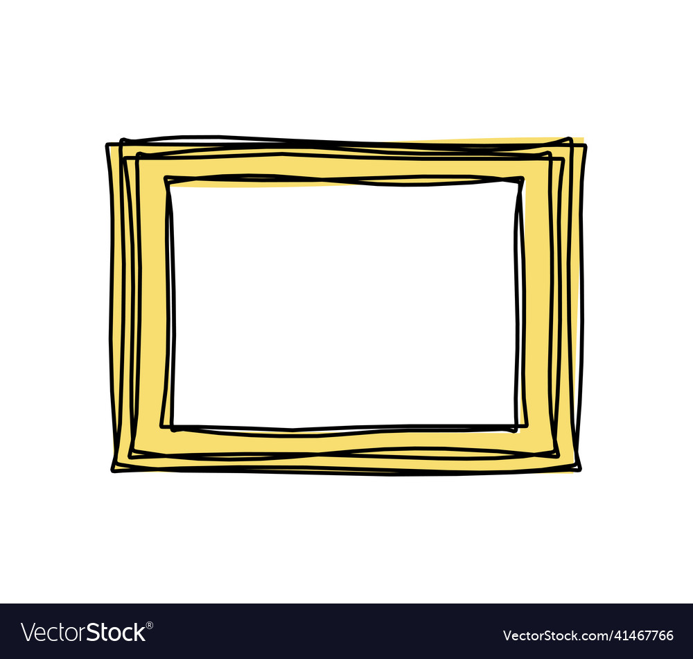 Abstract color frame for picture as line drawing
