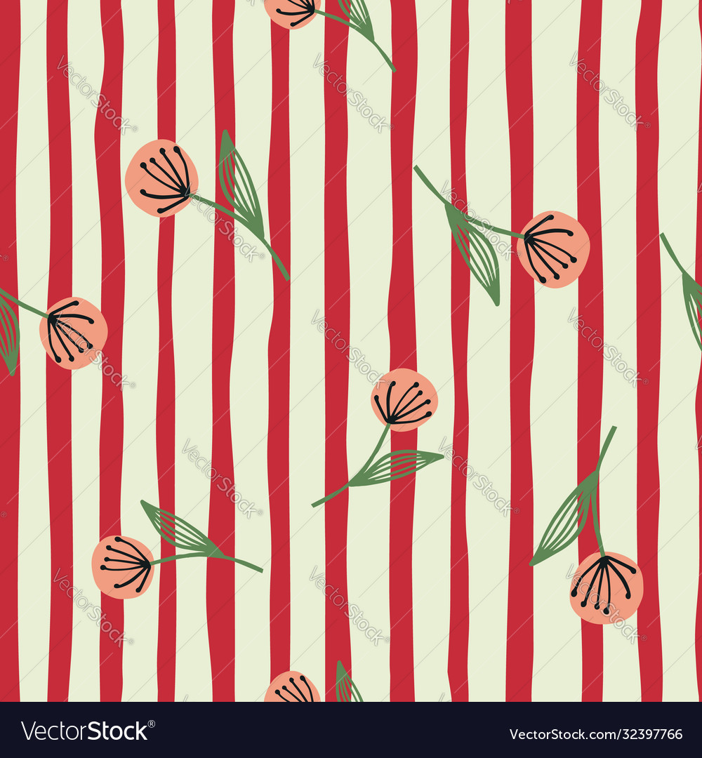 Bright seamless floral pattern with random