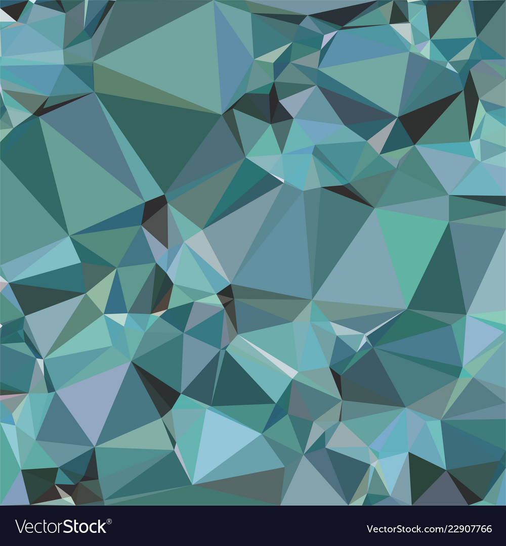 Cadet blue triangular low poly mosaic abstract Vector Image