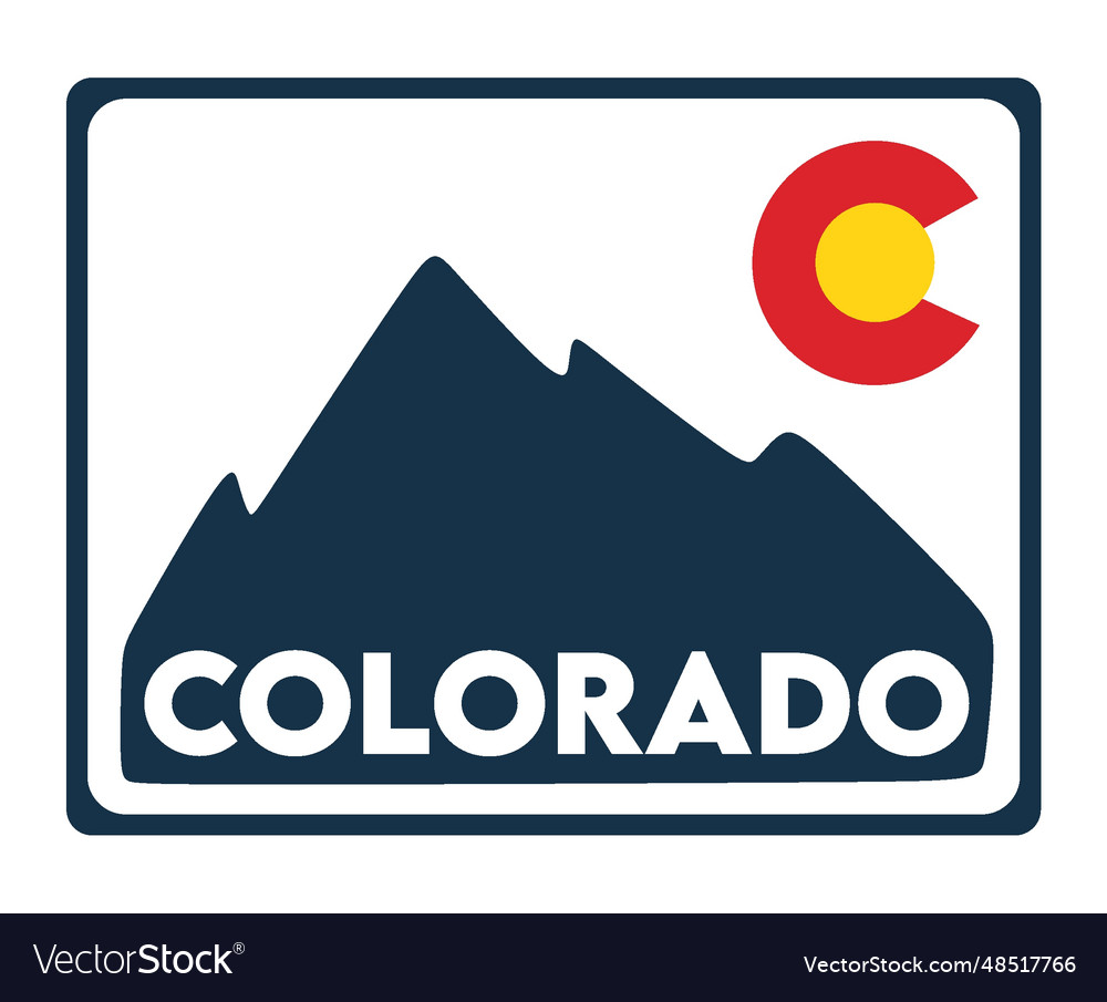 Colorado state with white background Royalty Free Vector