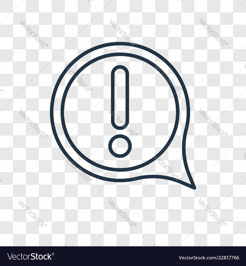 Error message concept linear icon isolated vector image Error message concept linear icon isolated