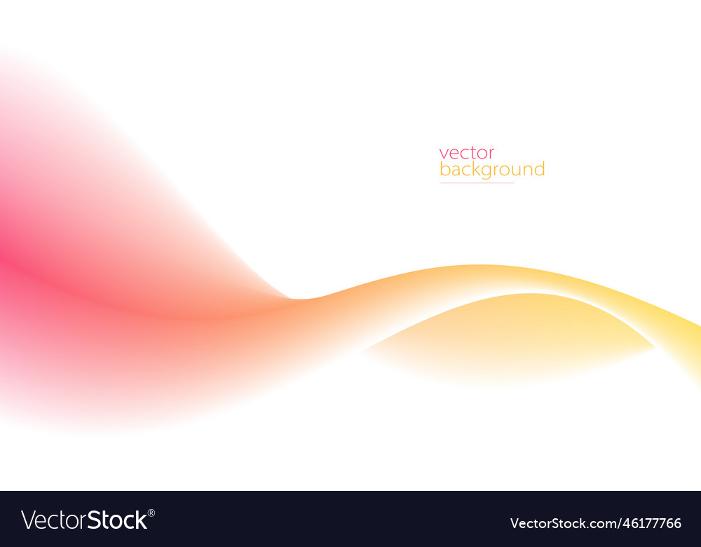Flowing color curve shape with soft gradient