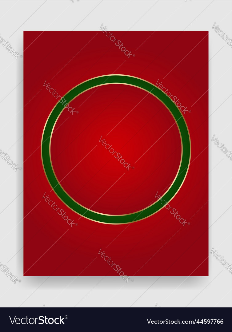 Golden shiny glowing blank christmas frame Vector Image