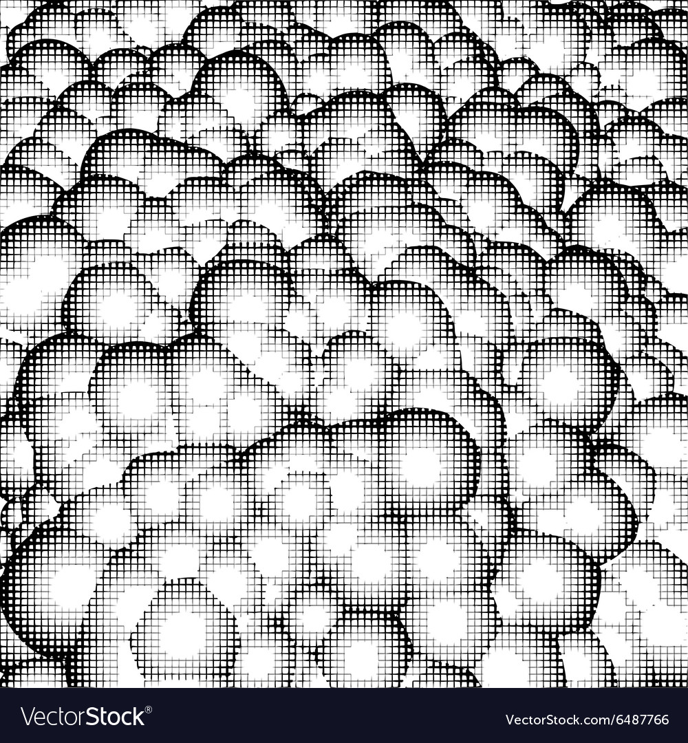 Hatch pattern bubbles background in black white