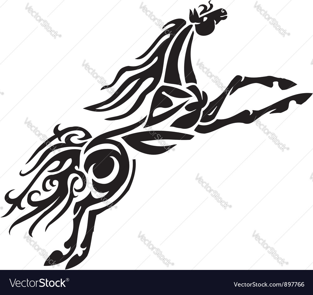 Horse in tribal style
