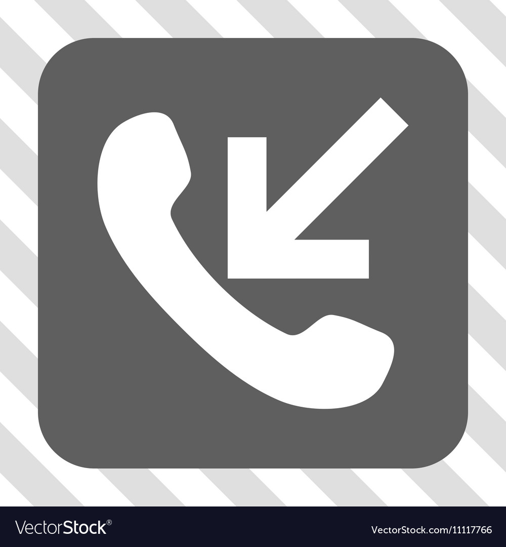 Incoming call rounded square button