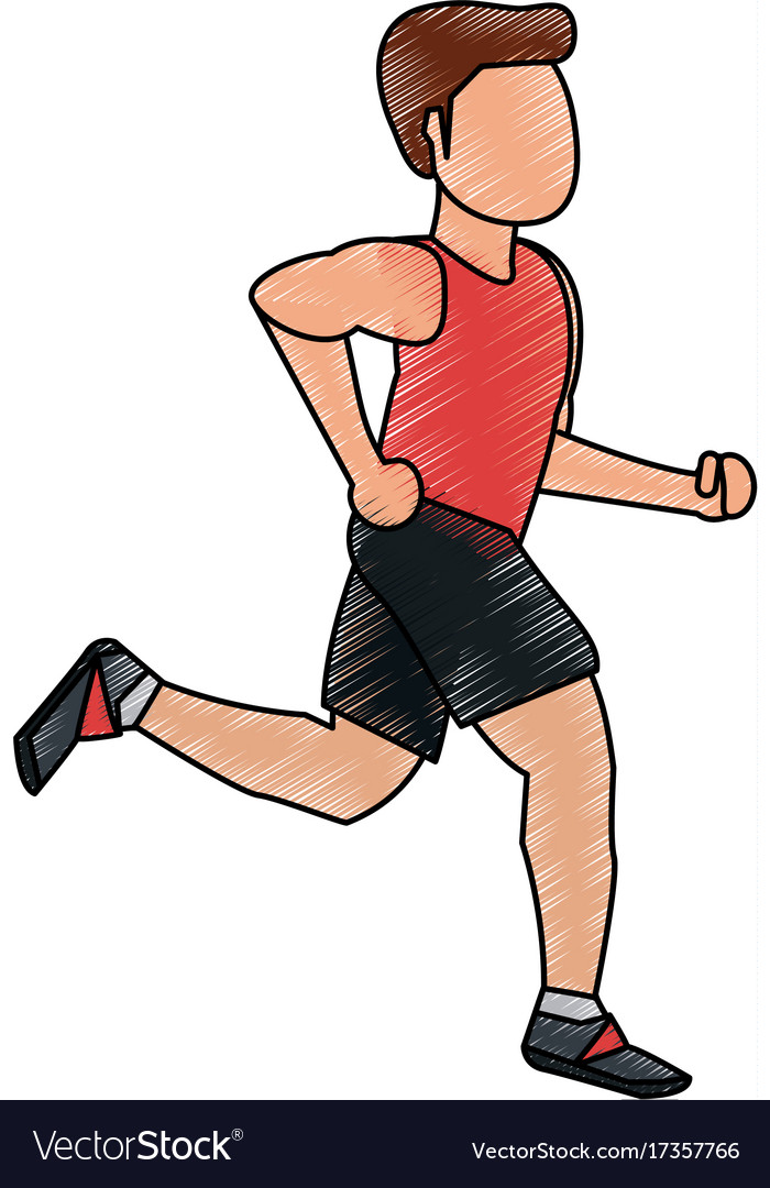 Man avatar running icon image