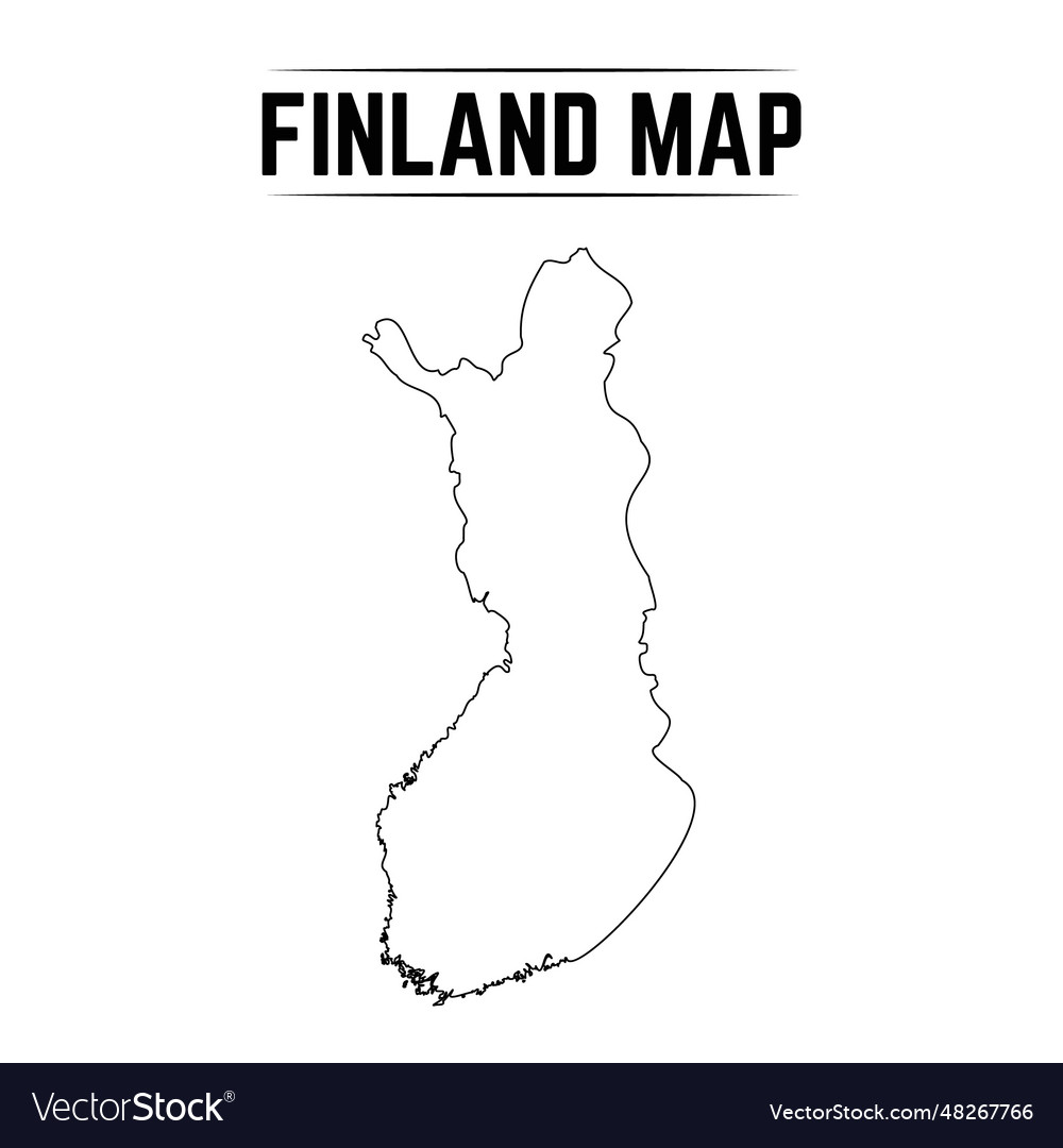 Outline simple map of finland