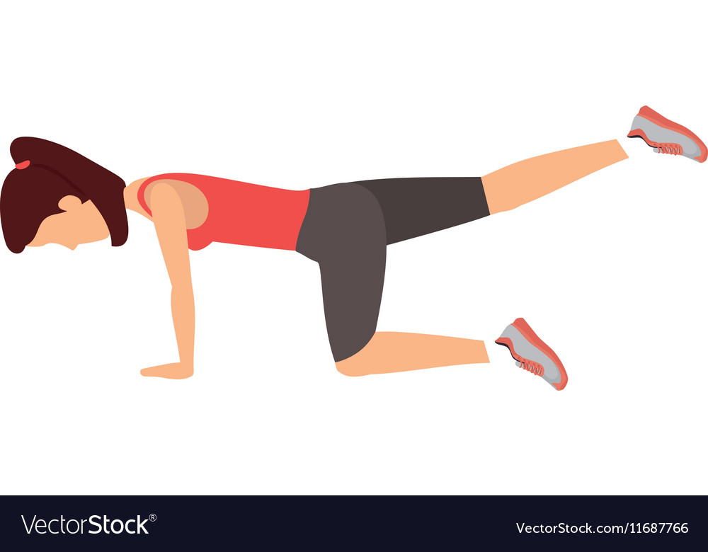 Person exercising in gym Royalty Free Vector Image