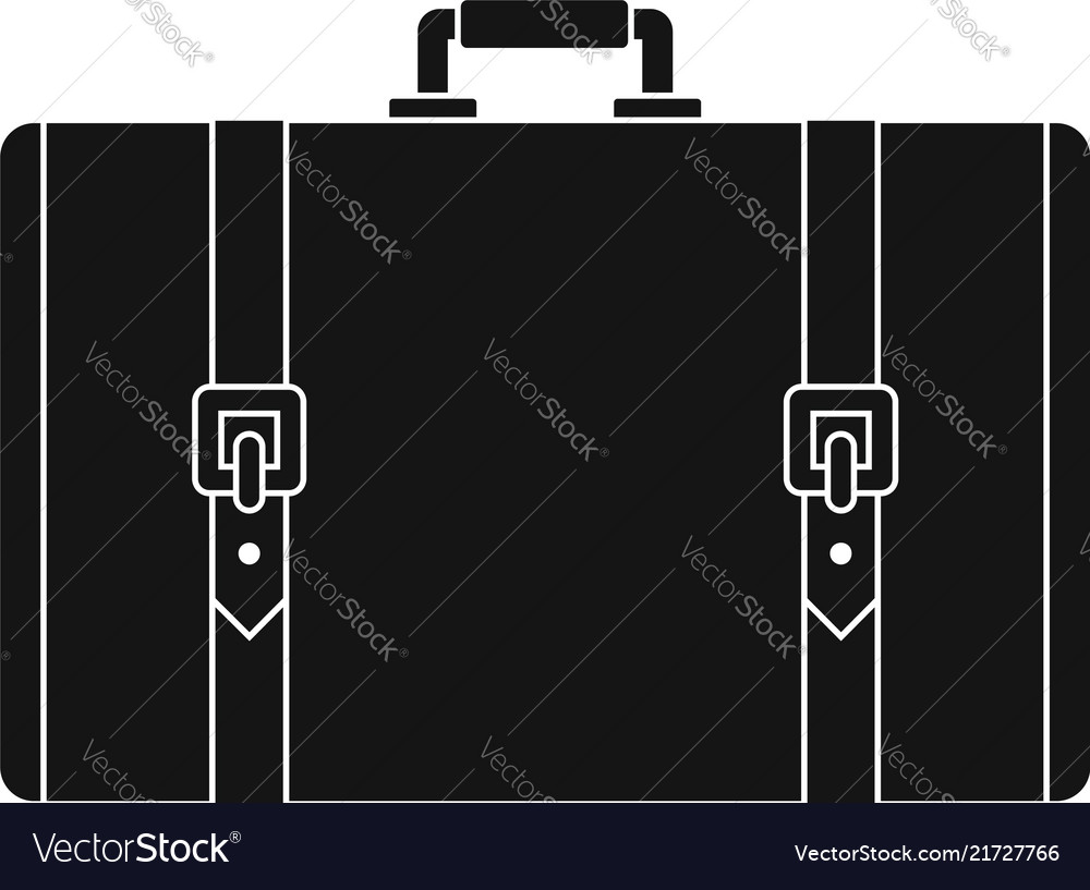 Retro Suitcase Icon Simple Style Royalty Free Vector Image