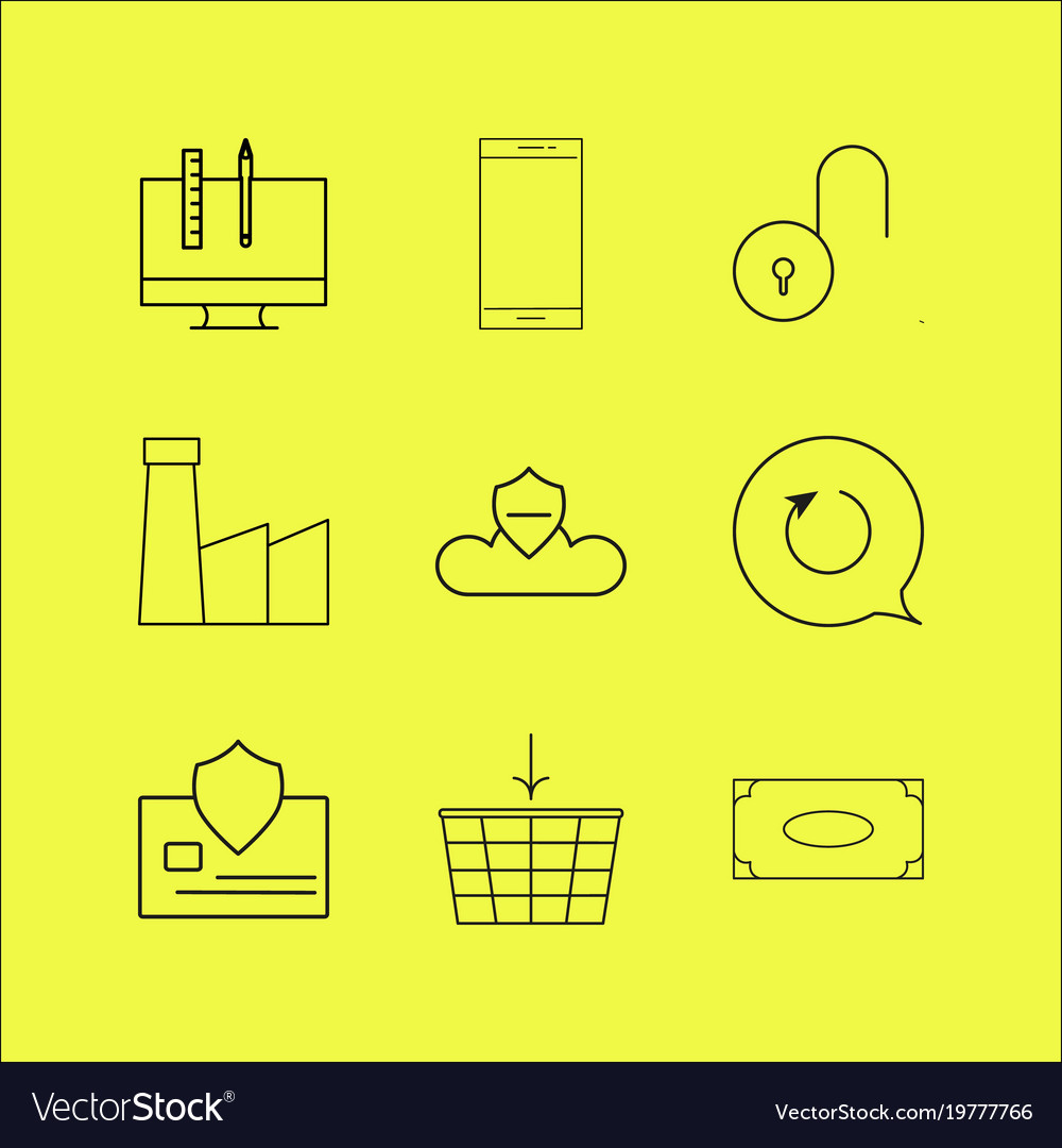 Web linear icon set simple outline icons
