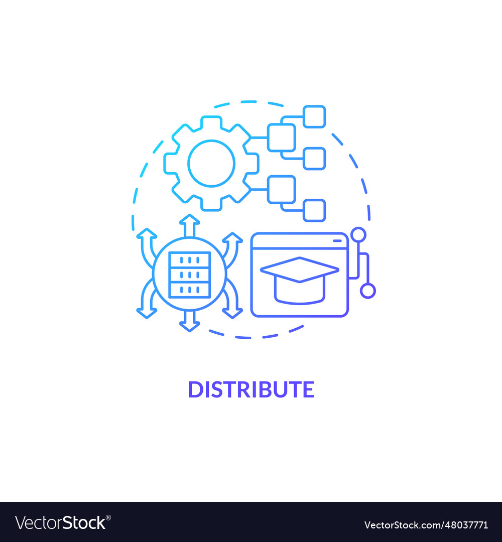 2d gradient distribute linear icon concept