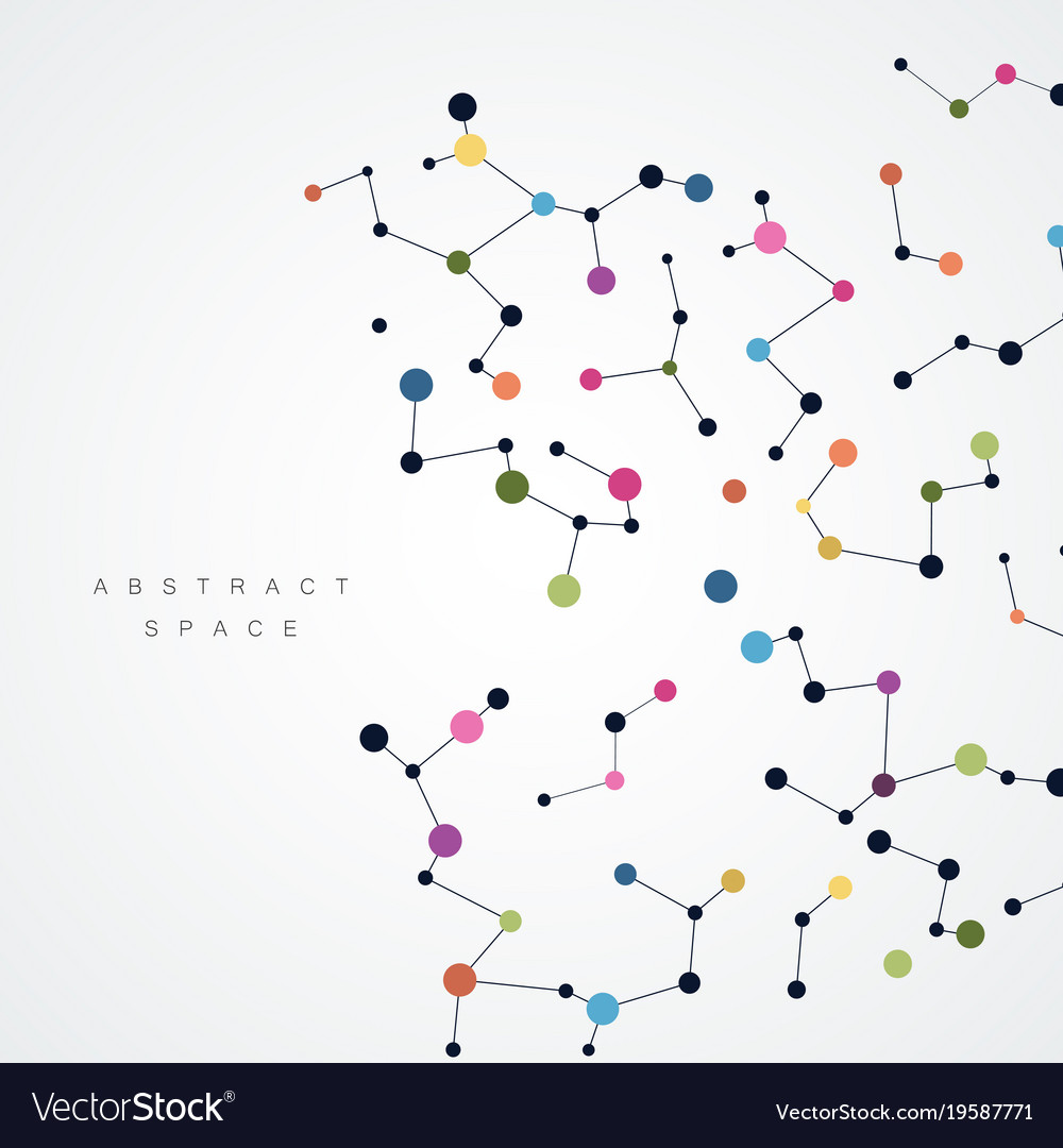 Abstract background with connected line and dots