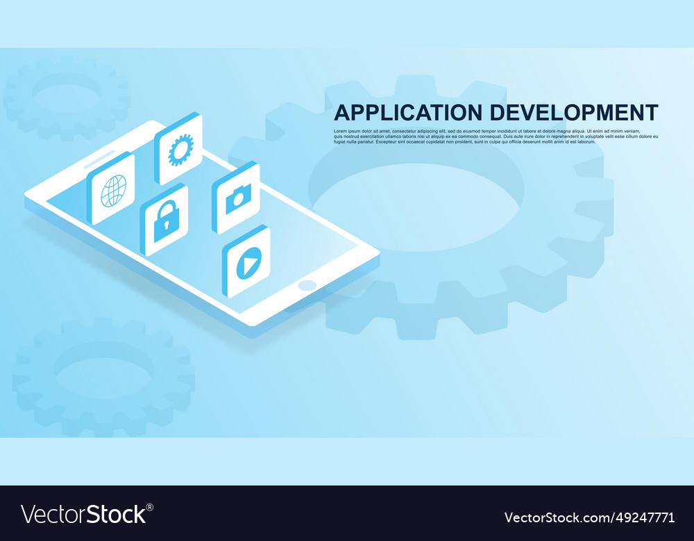 Application development with isometric smartphone