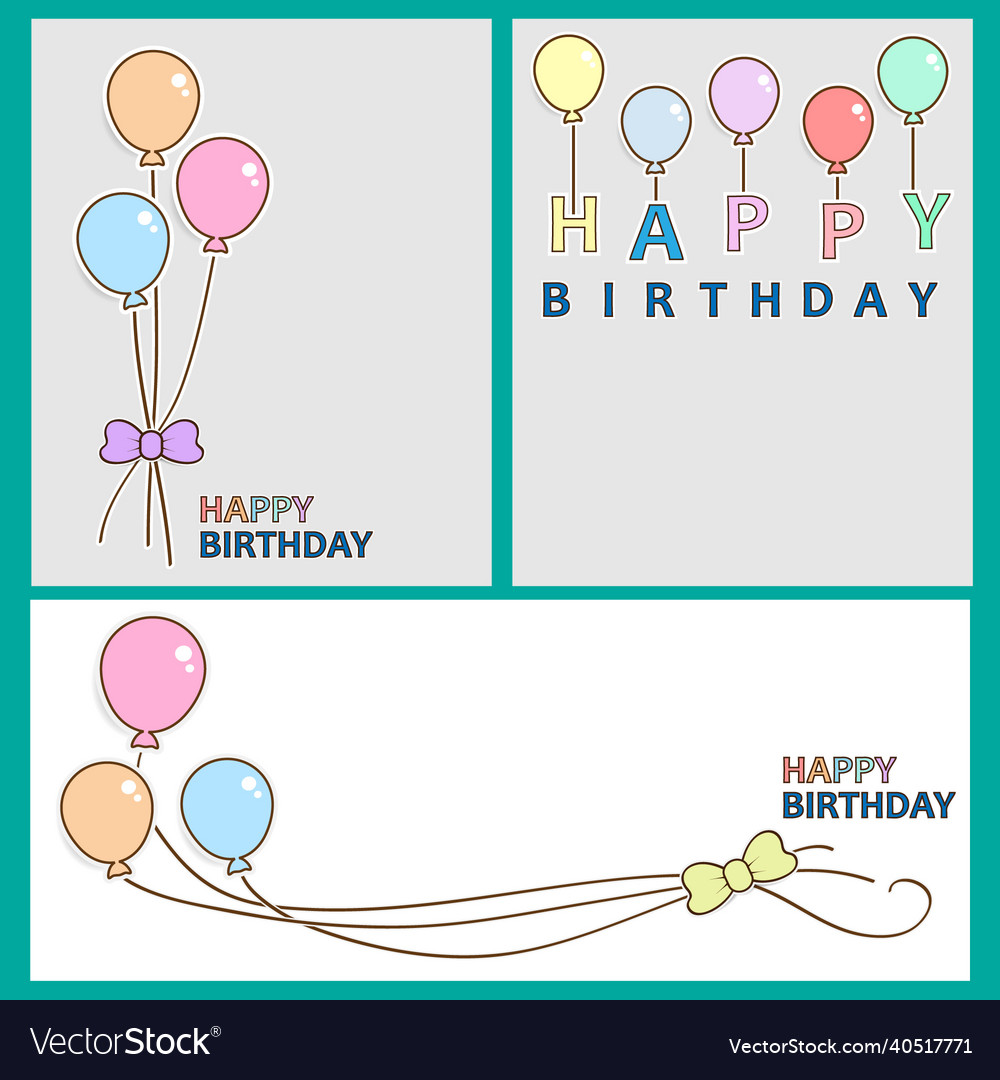 Basic rgbhappy birthday card with balloons