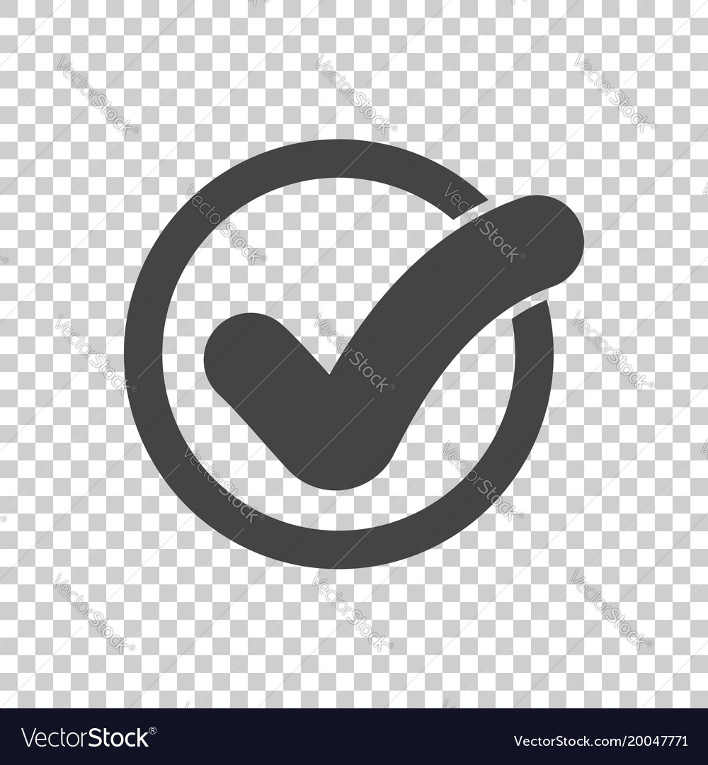 Check mark button icon flat