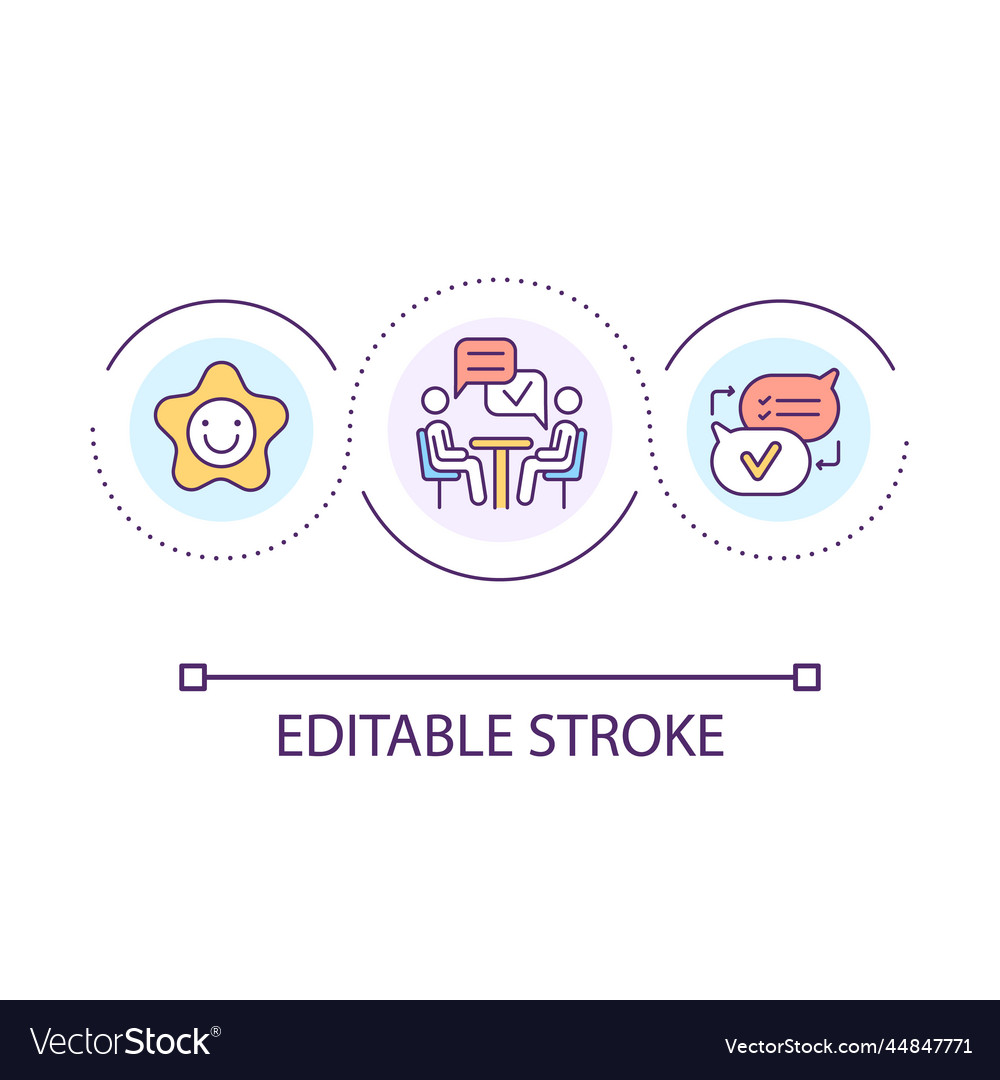 Consulting service loop concept icon vector image Consulting service loop concept icon
